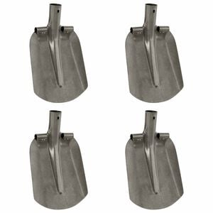vidaXL Schaufelkopf 4 Stk. Silber 33 x 21 cm Pulverbeschichteter Stahl