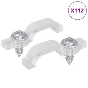 vidaXL LED Streifen Clips 2 pcs Transparent 2 x 1 x 0.5 cm