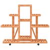 vidaXL Blumenständer mit Rollen 110x25x101 cm Massivholz Tanne