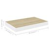 vidaXL Schweberegale 4 Stk. Eichen-Optik und Wei&szlig; 40x23x3,8 cm MDF