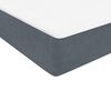 vidaXL Boxspringbett mit Matratzen Dunkelgrau 180x210 cm Samt