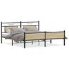 vidaXL Metallbett ohne Matratze Sonoma-Eiche 180x200 cm