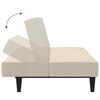 vidaXL Schlafsofa 2-Sitzer Creme Mikrofasergewebe