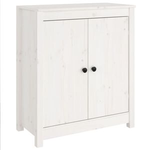 vidaXL Sideboard Wei&szlig; 70x35x80 cm Massivholz Kiefer
