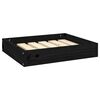 vidaXL Hundebett Schwarz 51,5x44x9 cm Massivholz Kiefer