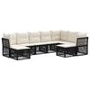 vidaXL Gartensofa-set 9 Stk. Schwarz Poly-Rattan