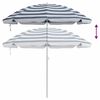 vidaXL Strandparasol Blau und Wei&szlig; 206 x 206 x 212 cm