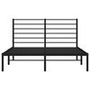 vidaXL Bettgestell mit Kopfteil Metall Schwarz 120x190 cm