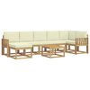 vidaXL Outdoor-Sofagarnitur 8 stk. Wei&szlig; und Creme Polyester