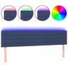 vidaXL LED Kopfteil Blau 200x5x78/88 cm Stoff