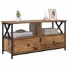 vidaXL TV-Schr&auml;nk Altholz 90 x 33 x 45 cm Ingenieure Holz und Stahl