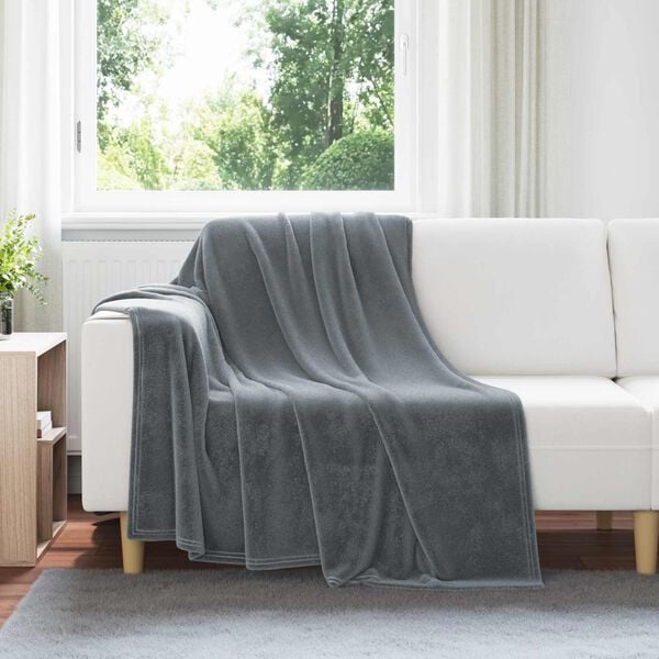 vidaXL Wohndecken 6 pcs Dunkelgrau 150 x 200 cm Fleece