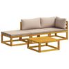 vidaXL Sofa-Set 4 stk. Natur Massivholz Akazie