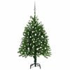vidaXL K&uuml;nstlicher Weihnachtsbaum mit Beleuchtung & Kugeln 120 cm Gr&uuml;n