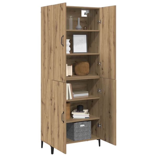 vidaXL Highboard 2 pcs Artisan-Eiche Holzwerkstoff