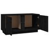 vidaXL TV-Schrank Schwarz 80x35x40,5 cm Massivholz Kiefer