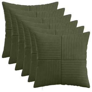 vidaXL Kissenbezug 6 pcs ALMELO Gr&uuml;n 30 x 30 cm Cord