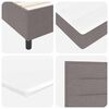vidaXL Boxspringbett mit Matratze mit LED Taupe 120 x 190 cm Stoff