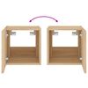 vidaXL TV-Wandschrank mit LED-Leuchten Sonoma-Eiche 30,5x35x30 cm