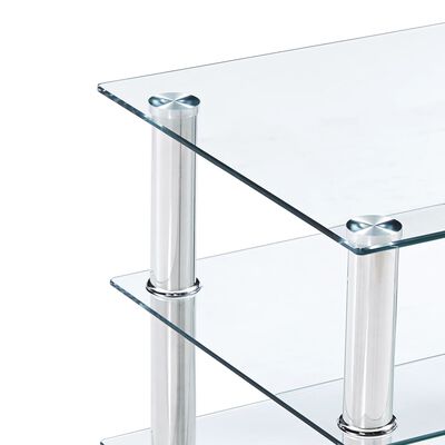vidaXL TV-Tisch Transparent 150 x 40 x 40 cm Gehärtetes Glas