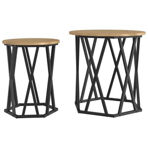 vidaXL Couchtisch 2 stk. Artisan-Eiche 50 x 50 x 50 cm