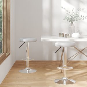 vidaXL Barhocker 2 Stk. Grau Kunstleder