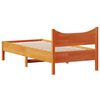 vidaXL Massivholzbett ohne Matratze Wachsbraun 75x190 cm Kiefernholz