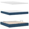 vidaXL Bett mit Stauraum und LED mit LED Blau 160 x 200 cm Polyester