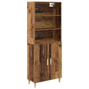 vidaXL Highboard Altholz 69,5 x 32,5 x 180 cm Holzwerkstoff