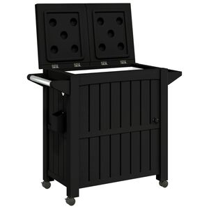vidaXL 3-in-1 Servierwagen Schwarz Polypropylen