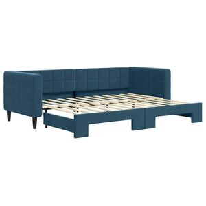 vidaXL Tagesbett Ausziehbar Blau 80x200 cm Samt