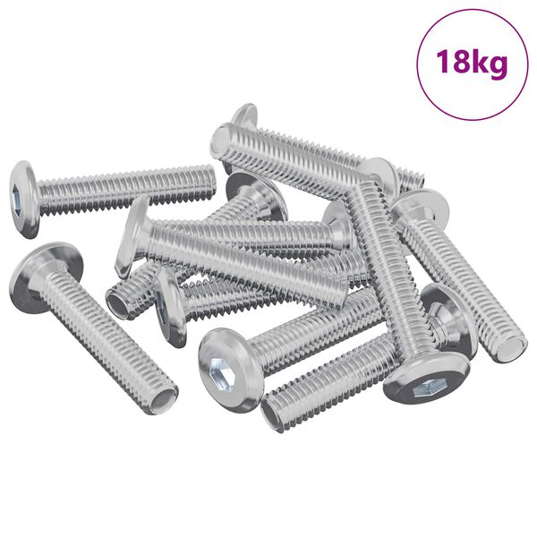 vidaXL Schraube mit Sperre Uni 2647 pcs Silber Stahl