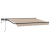 vidaXL Manueller Markisenrahmen mit LEDs Beige und Anthrazit 3 x 2,5 m