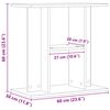 vidaXL Aquariumständer Artisan-Eiche 60x30x60 cm Holzwerkstoff