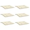 vidaXL Gartenstuhl-Kissen 6 Stk. Creme 50x50x2 cm Oxford-Gewebe