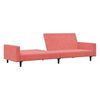 vidaXL Schlafsofa 2-Sitzer Rosa Samt