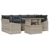 vidaXL Gartensofa-set 7 stk. Hellgrau Poly-Rattan