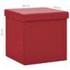 vidaXL Hocker mit Stauraum Weinrot PVC