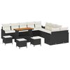 vidaXL Garten-Sofa-Set 14 pcs Schwarz Poly-Rattan