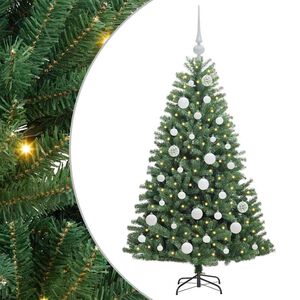 vidaXL K&uuml;nstlicher klappbarer Weihnachtsbaum mit 150 LEDs Gr&uuml;n 120 cm