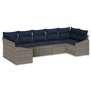 vidaXL Gartensofa-set 7 pcs Grau und Marineblau Poly-Rattan