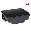 vidaXL Mausefallen 4 Stk. Schwarz 23x19x9,5 cm