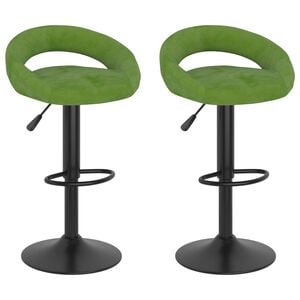 vidaXL Barhocker 2 Stk. Hellgr&uuml;n Samt
