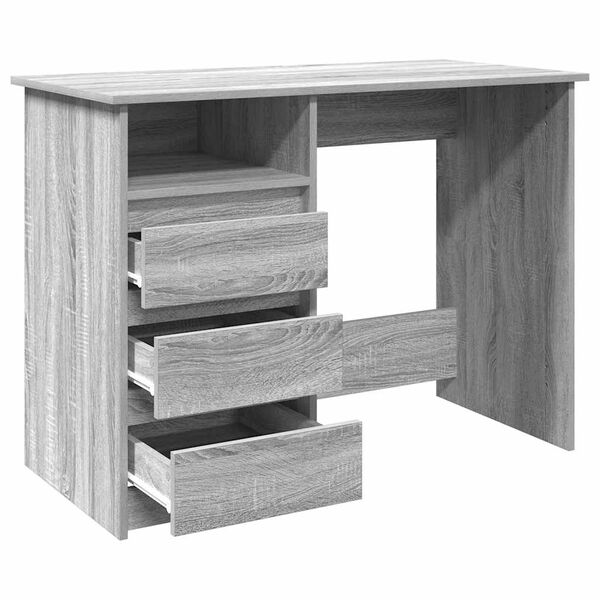 vidaXL Schreibtisch Grau Sonoma 102x50x75 cm Holzwerkstoff