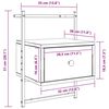 vidaXL Wand-Nachttische 2 Stk. R&auml;uchereiche 35x30x51 cm Holzwerkstoff