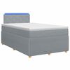vidaXL Boxspringbett mit Matratze Hellgrau 120 x 190 cm Stoff