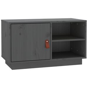 vidaXL TV-Schrank Grau 70x34x40 cm Massivholz Kiefer