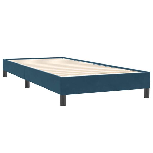 vidaXL Boxspringbett ohne Matratze Dunkelblau 100x220 cm Samt