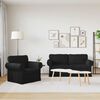 vidaXL Sofa Set 2 pcs Schwarz 175 x 82 x 80 cm Stoff
