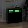 vidaXL Sideboard mit LED-Leuchten Schwarz 80x35x75 cm